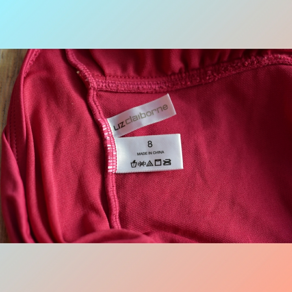 🌺Liz Caliborne One Piece Halter Swimsuit Size 8 - Picture 3 of 6